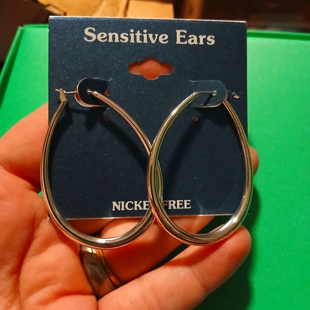 Silver Hoop Earrings for Sensitive Ears